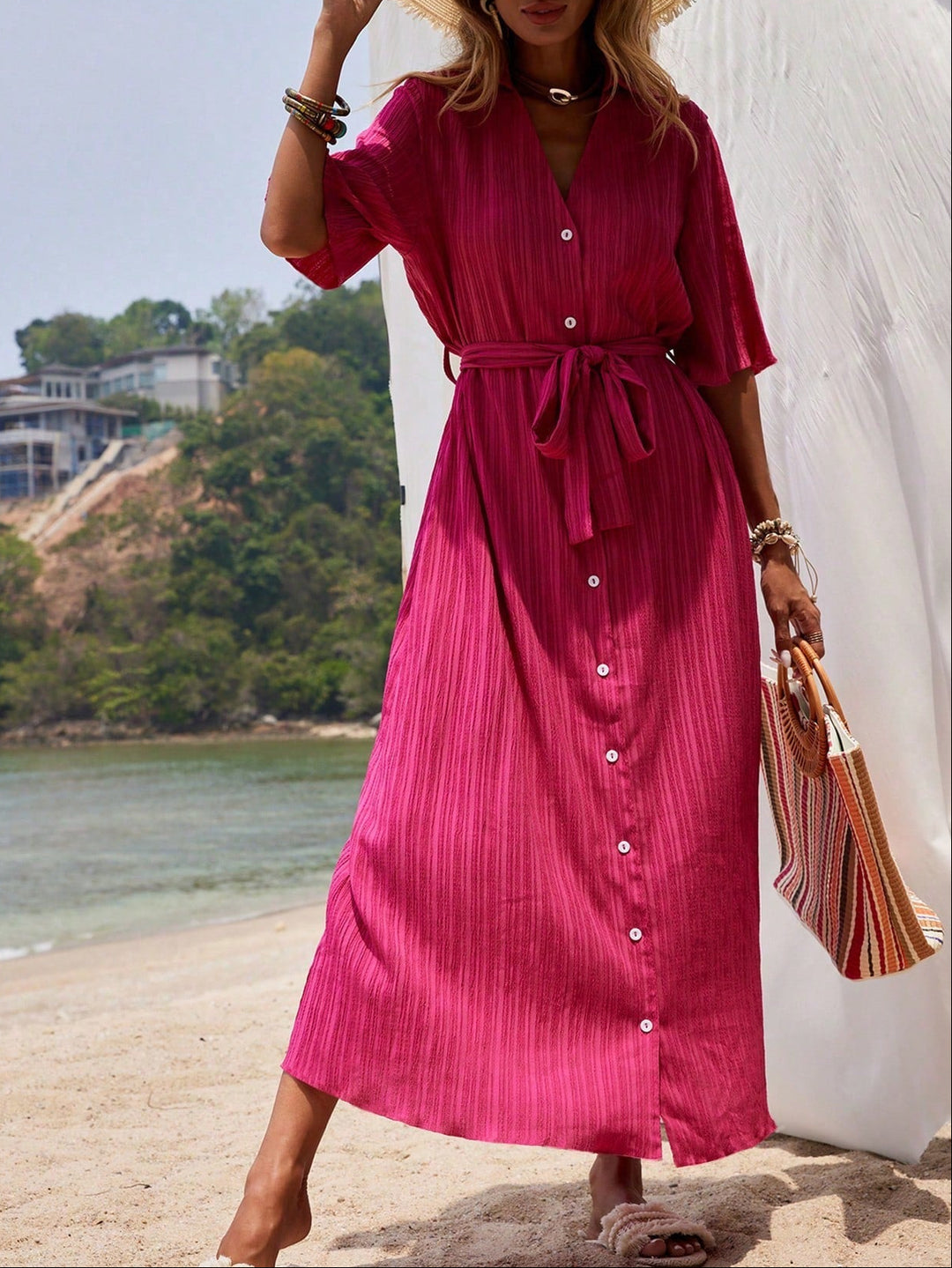 Rochie maxi SHEIN, roz