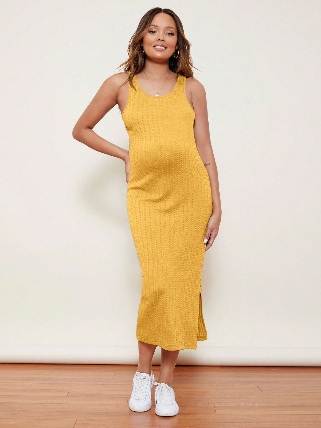 Rochie midi SHEIN, galben