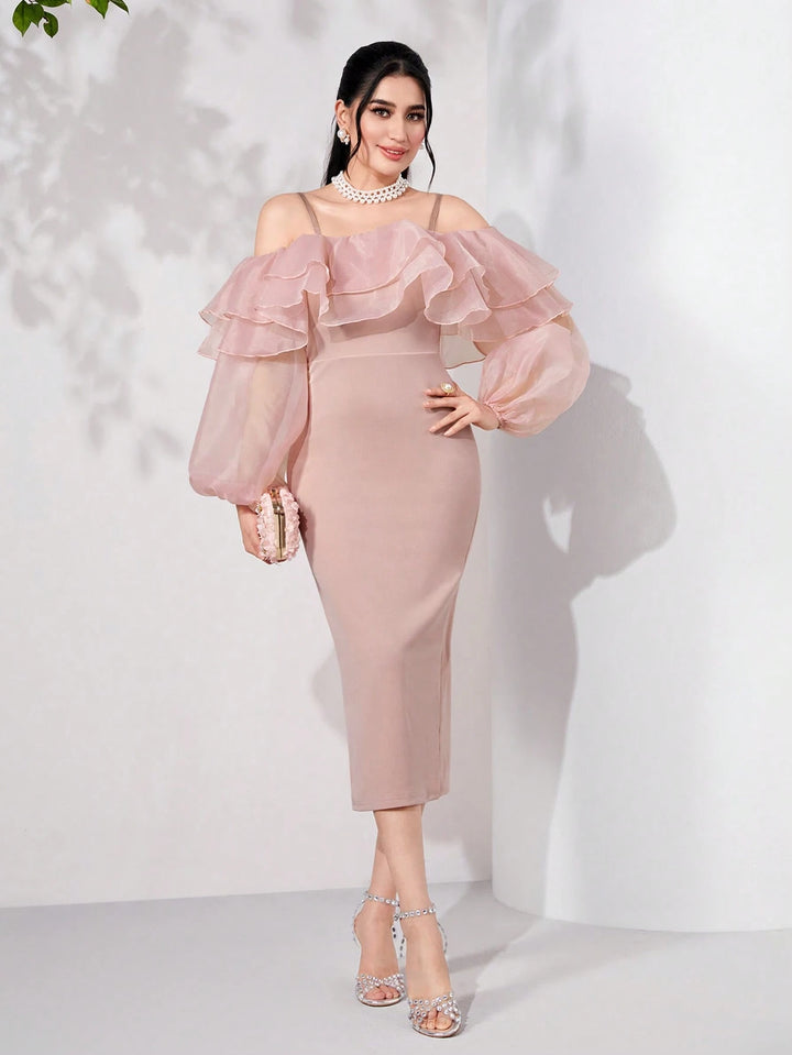 Rochie midi SHEIN, roz