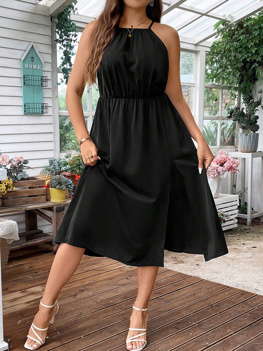 Rochie maxi SHEIN, negru
