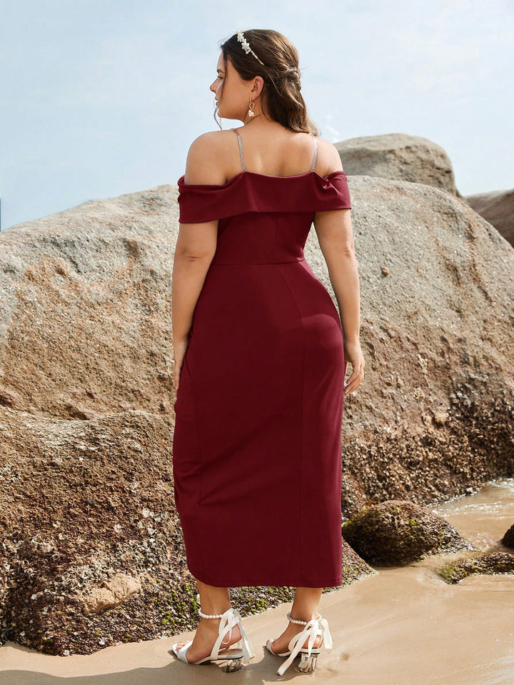 Rochie maxi SHEIN, vișiniu