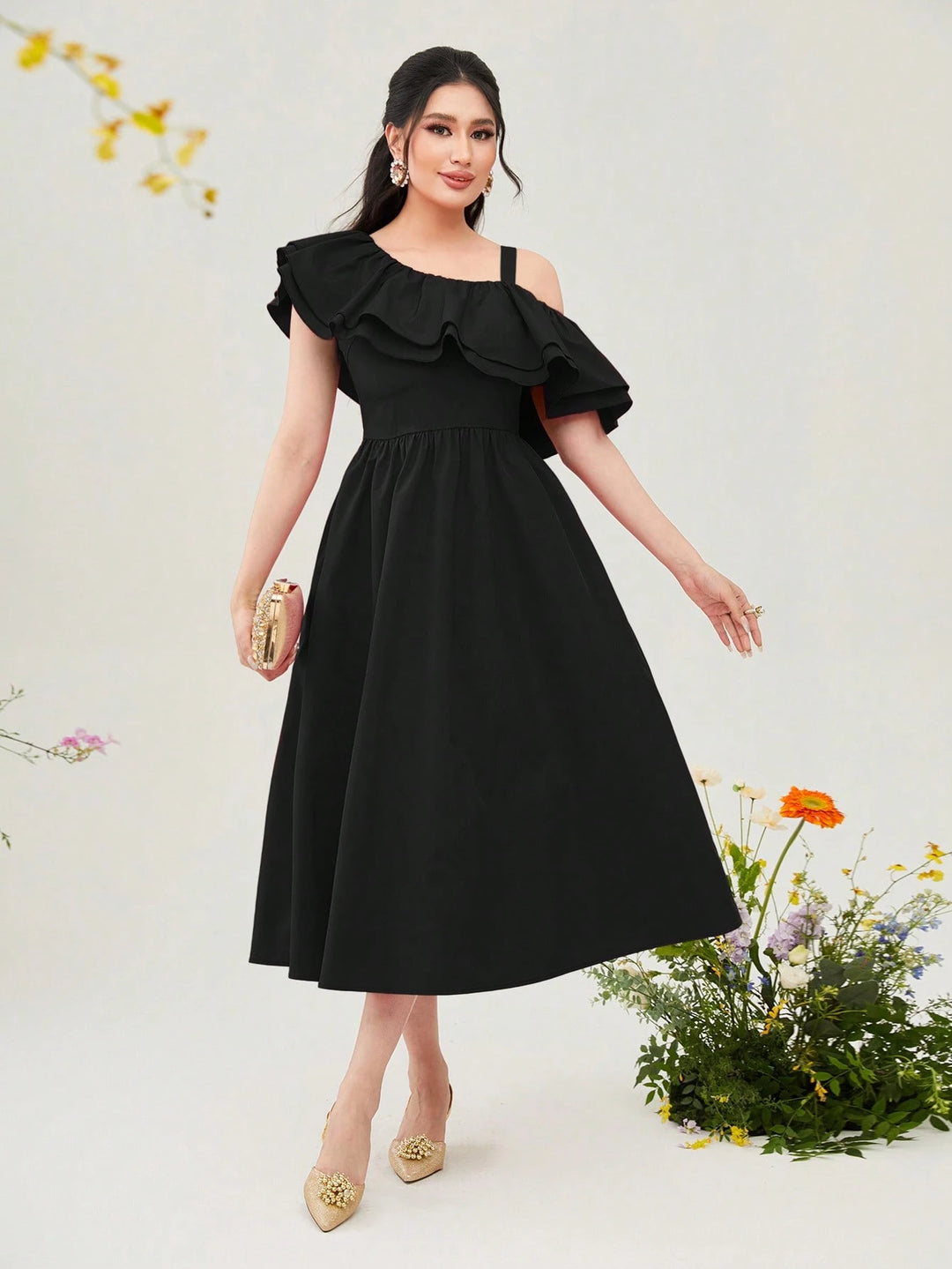 Rochie maxi SHEIN, negru