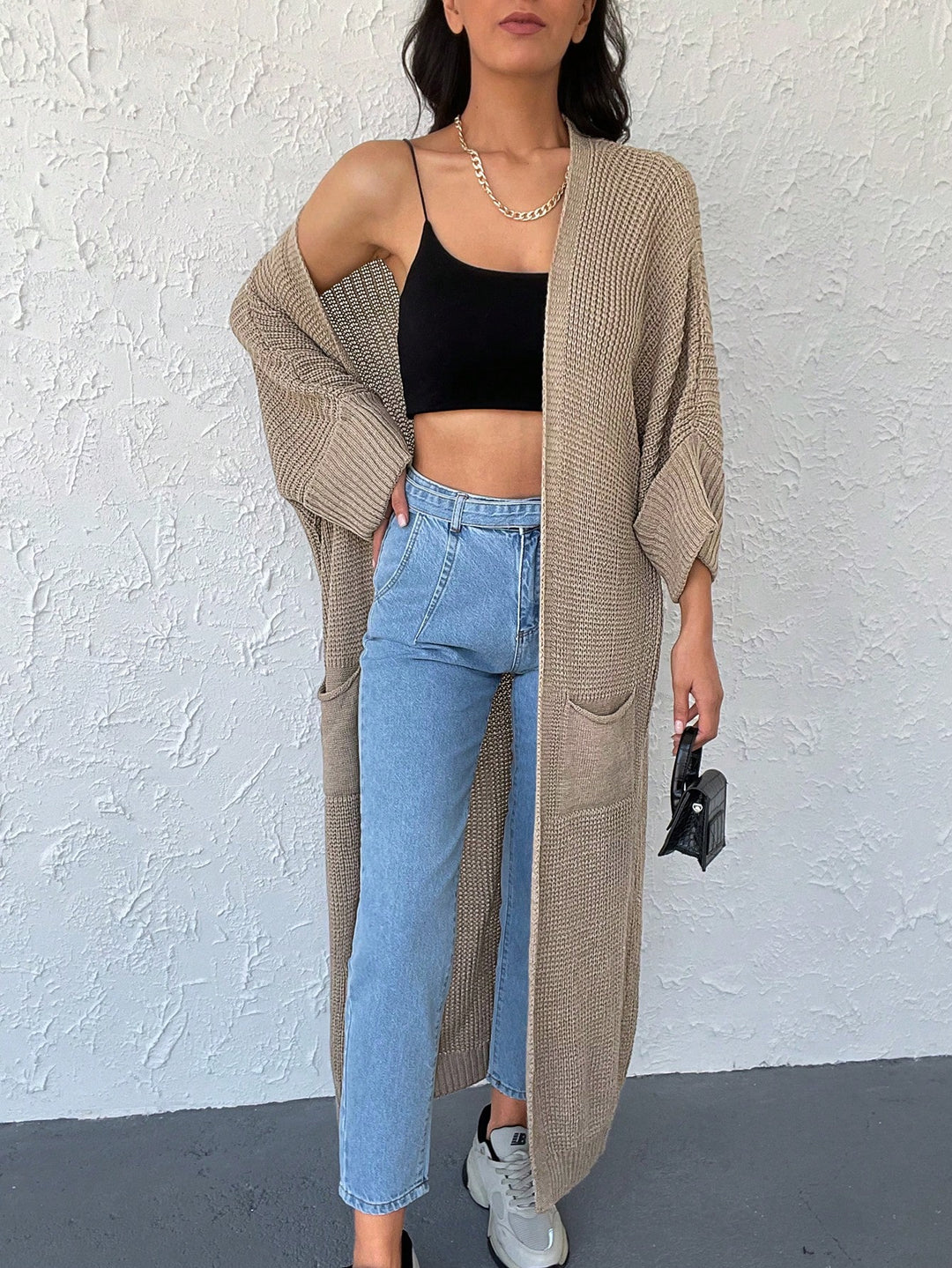Cardigan SHEIN, maro