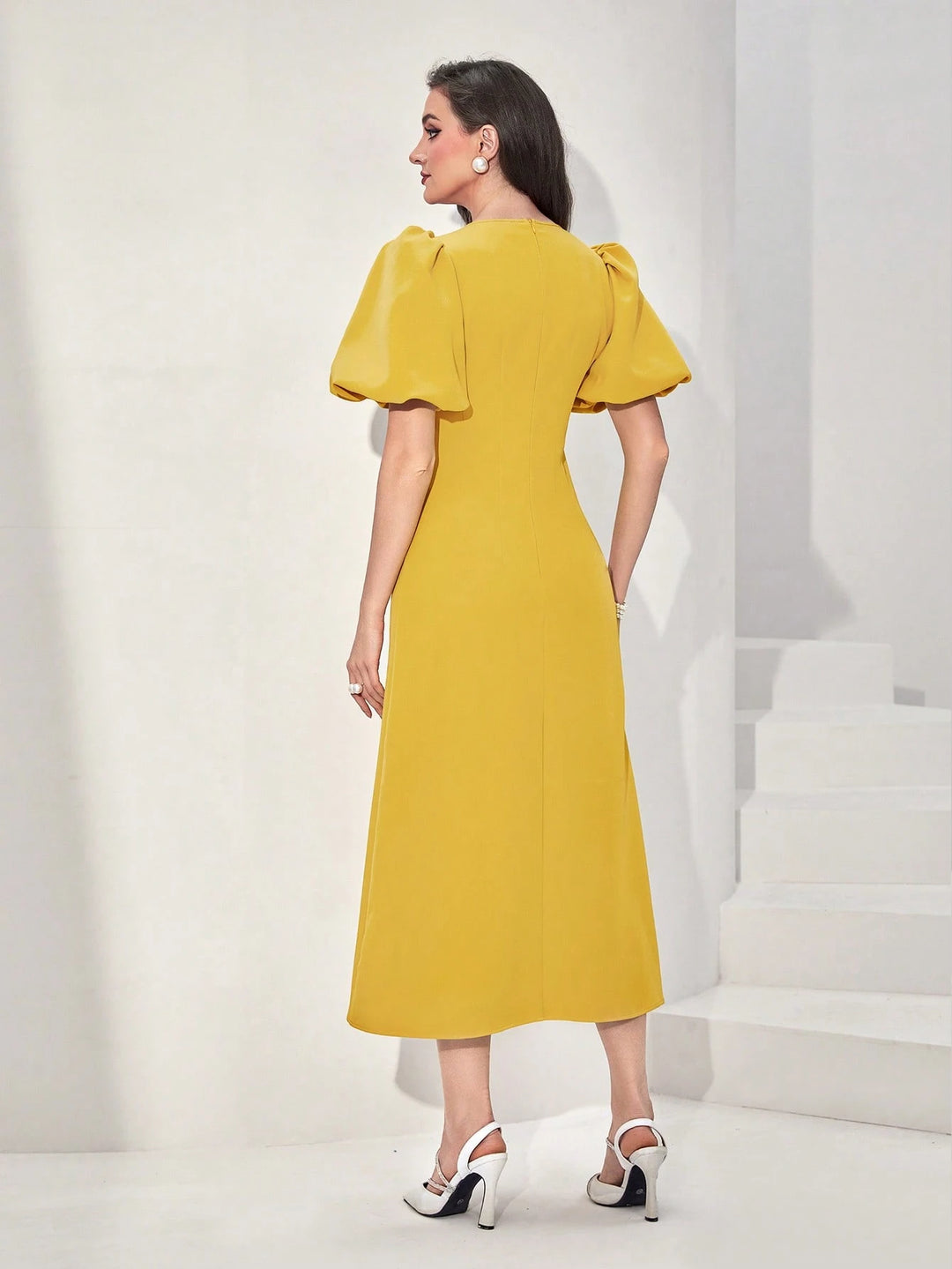Rochie midi SHEIN, galben