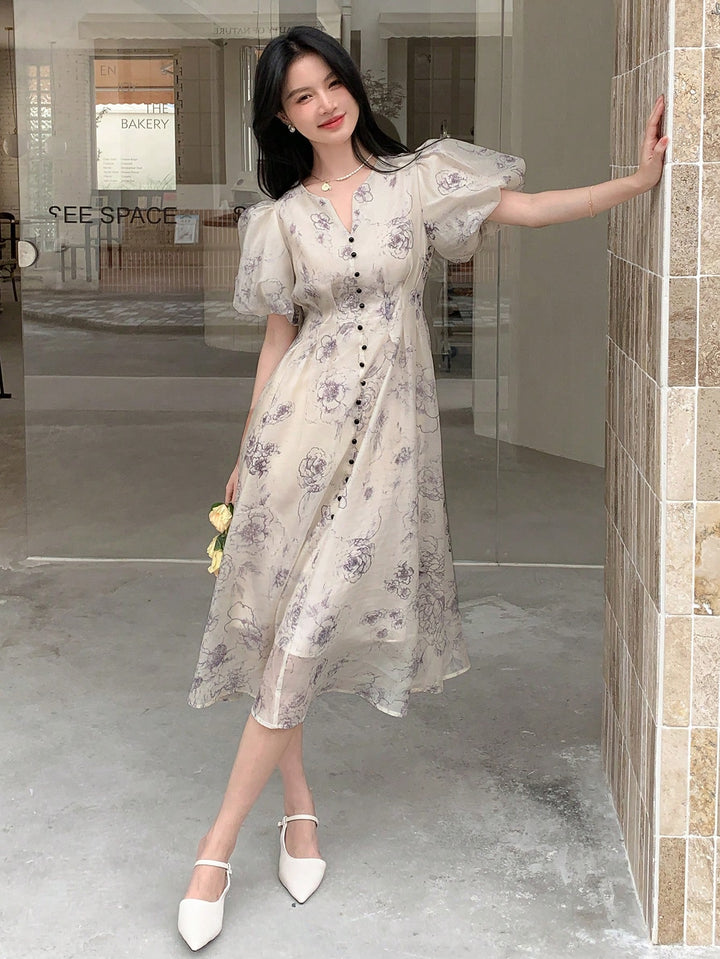 Rochie maxi SHEIN, bej