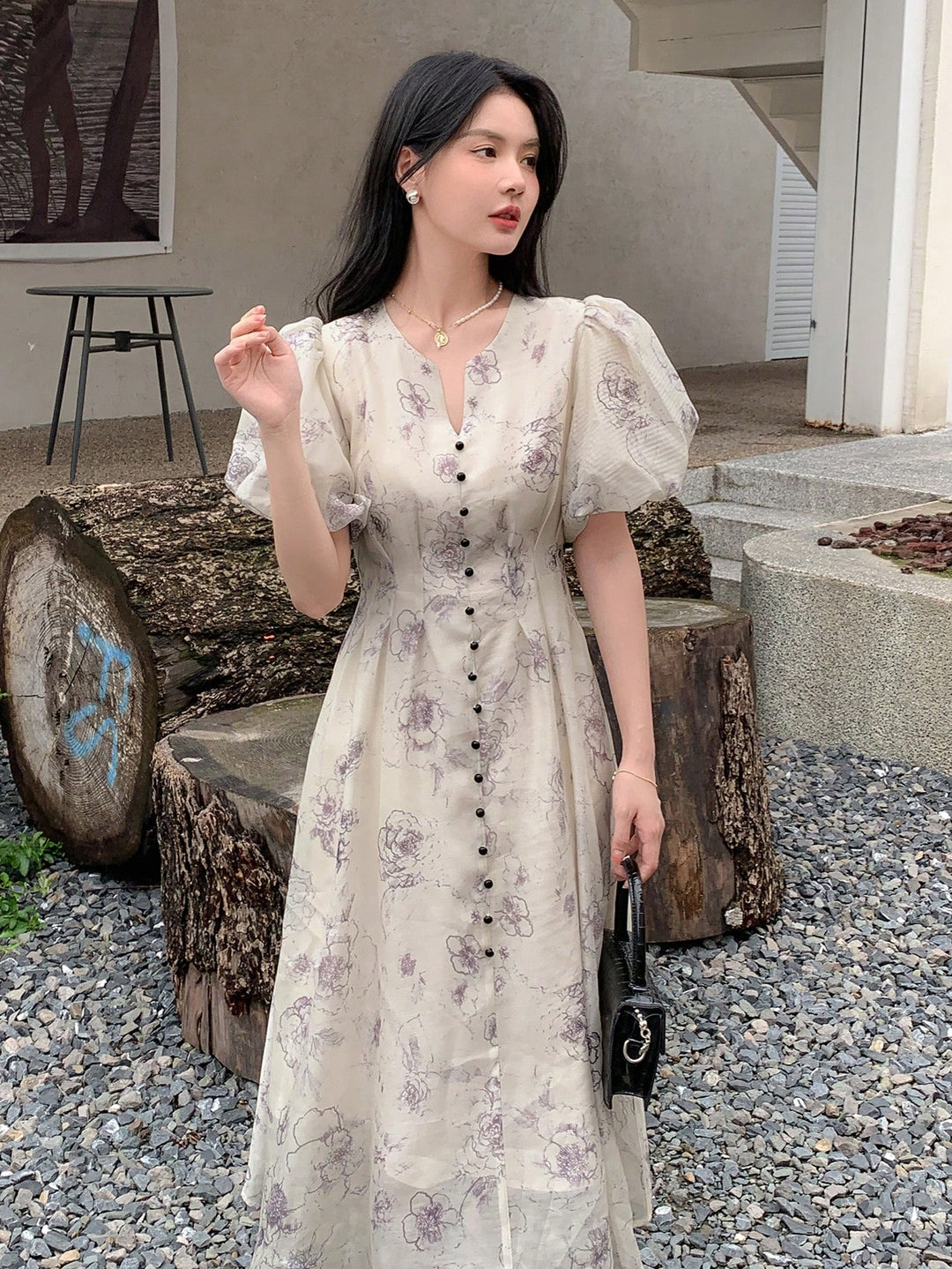 Rochie maxi SHEIN, bej