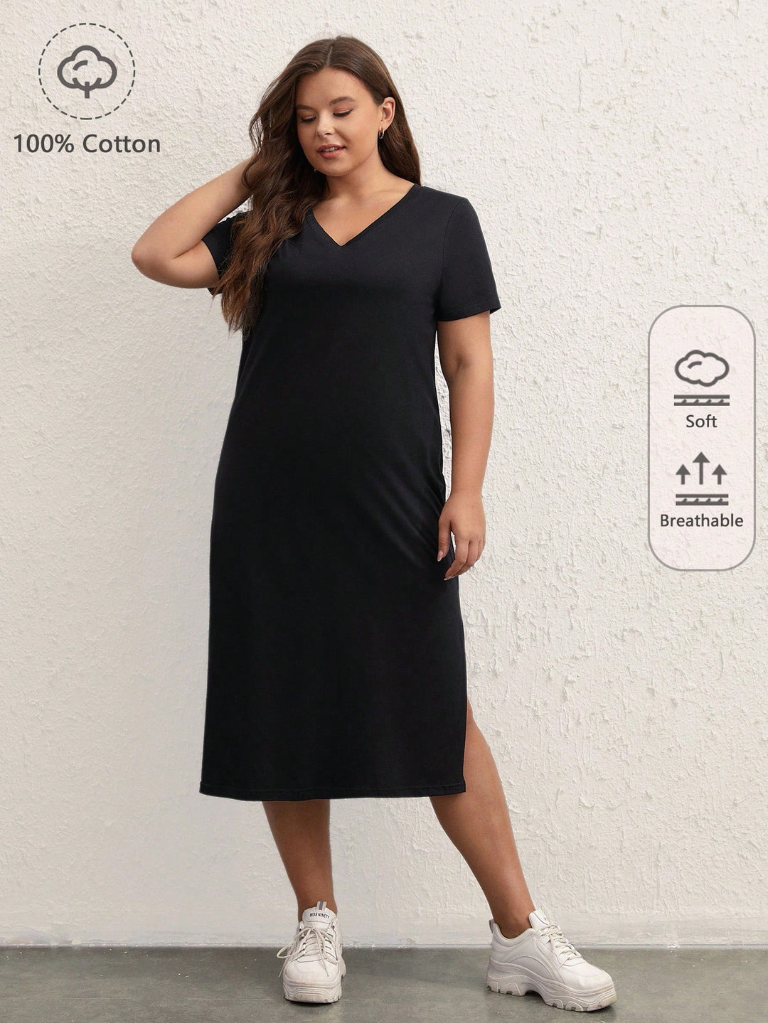 Rochie midi SHEIN, negru