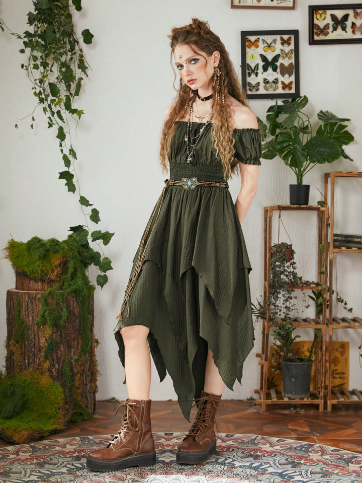 Rochie midi SHEIN, verde