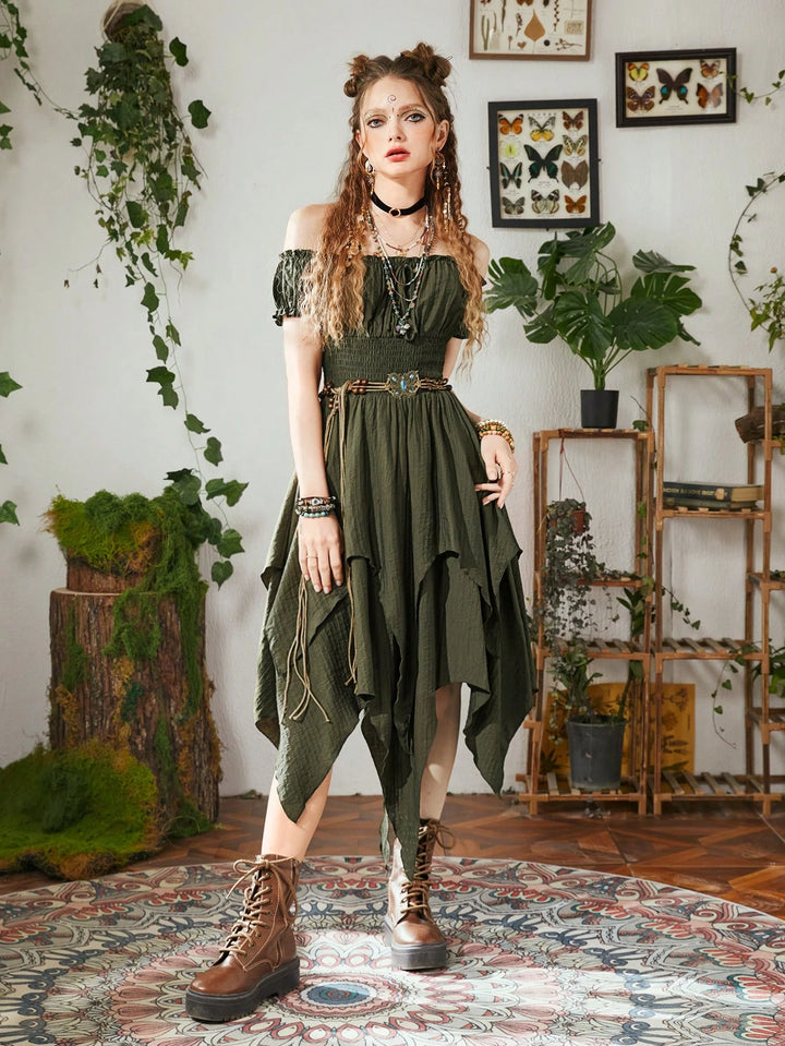 Rochie midi SHEIN, verde