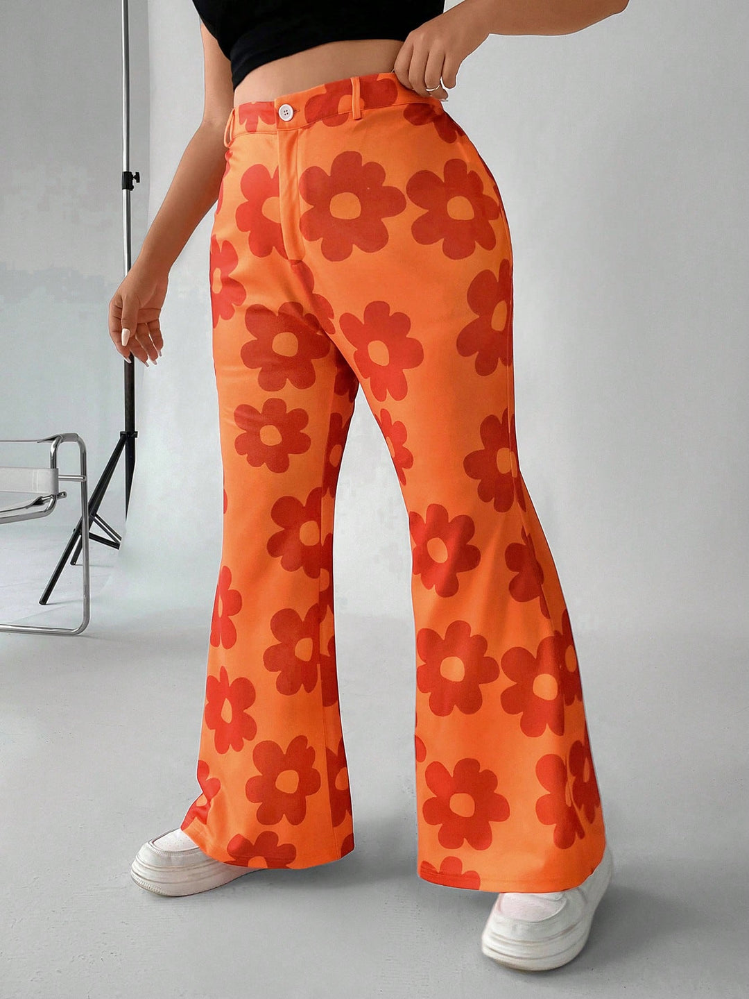 Pantaloni SHEIN, portocaliu