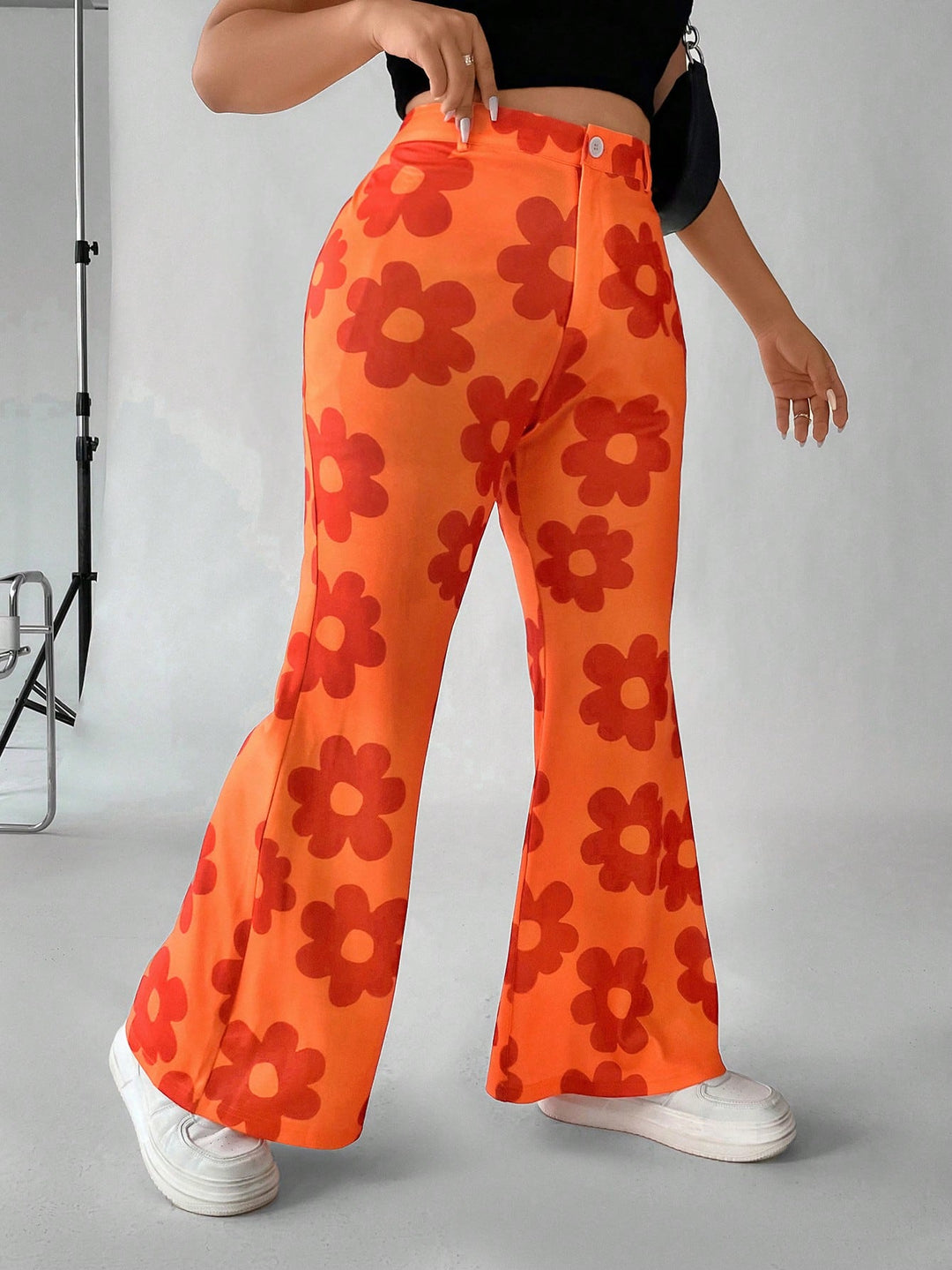 Pantaloni SHEIN, portocaliu