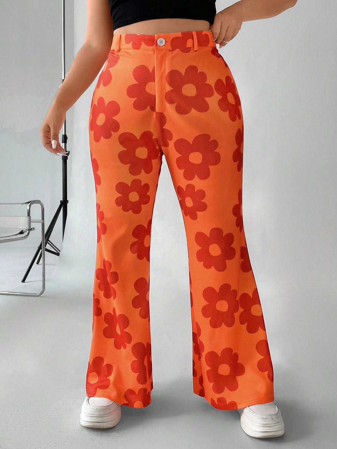 Pantaloni SHEIN, portocaliu