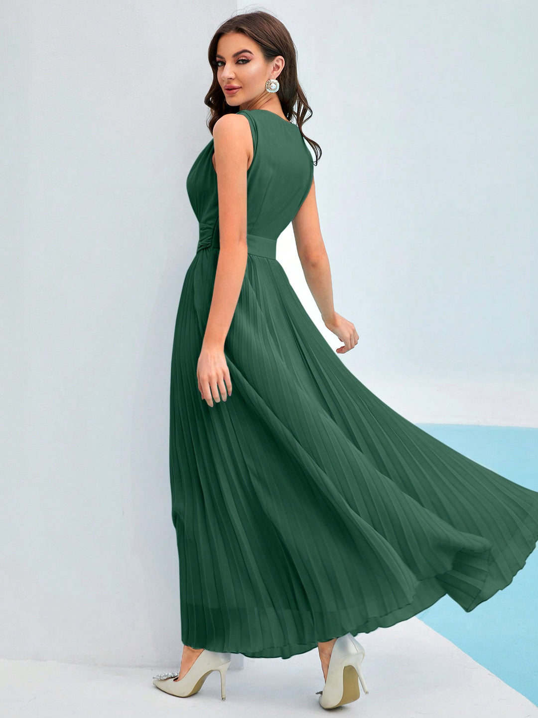 Rochie maxi SHEIN, verde