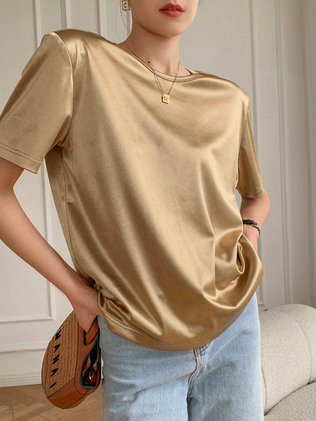 Tricou SHEIN, auriu