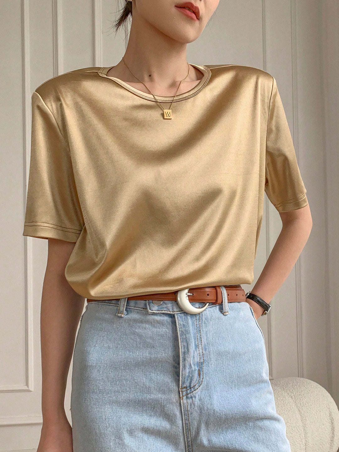 Tricou SHEIN, auriu