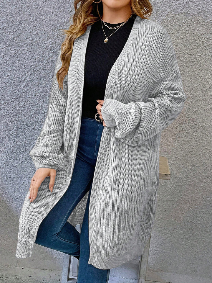 Cardigan lung SHEIN, gri