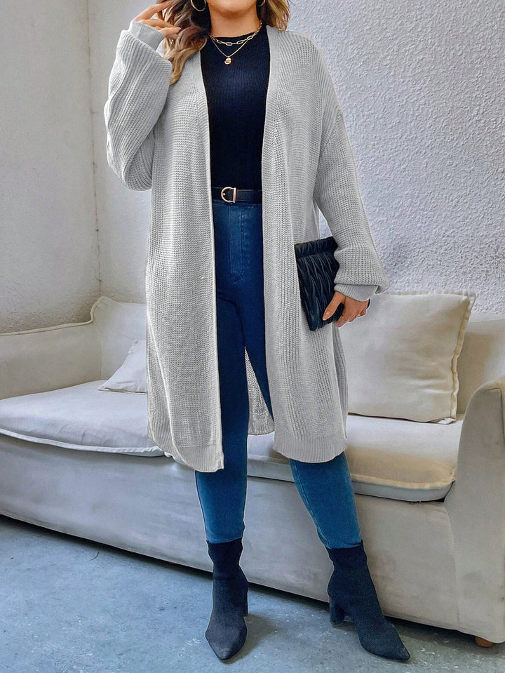Cardigan lung SHEIN, gri