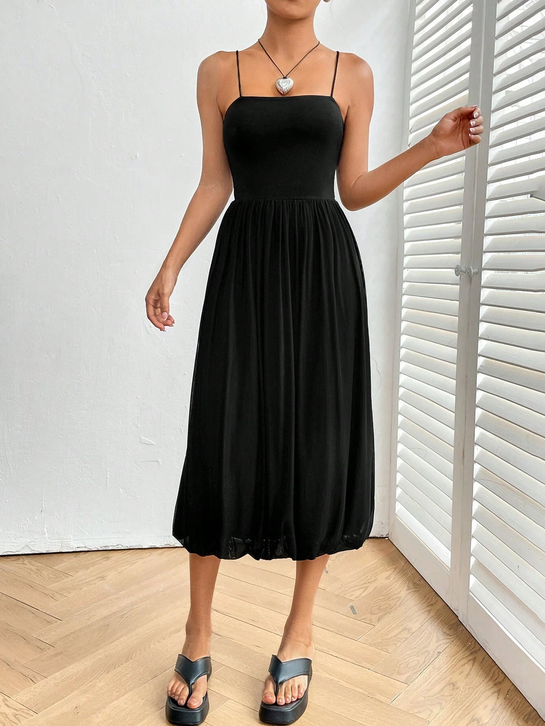 Rochie midi SHEIN, negru