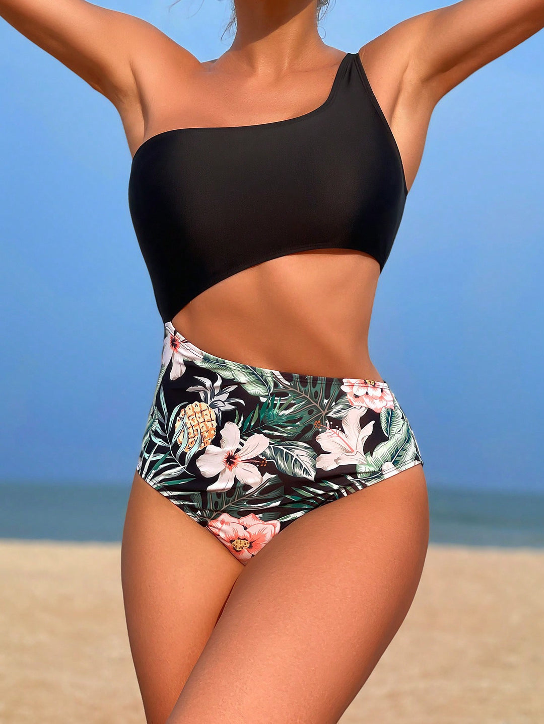 Costum de baie SHEIN, mix culori