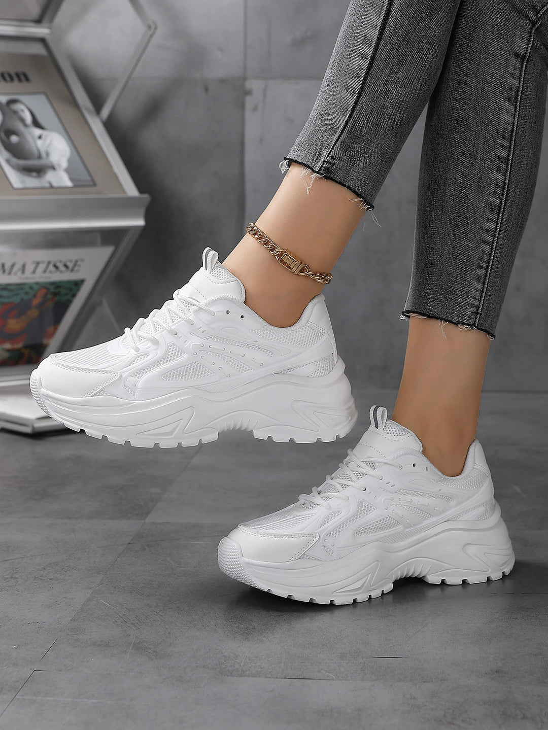 Pantofi sport SHEIN, alb