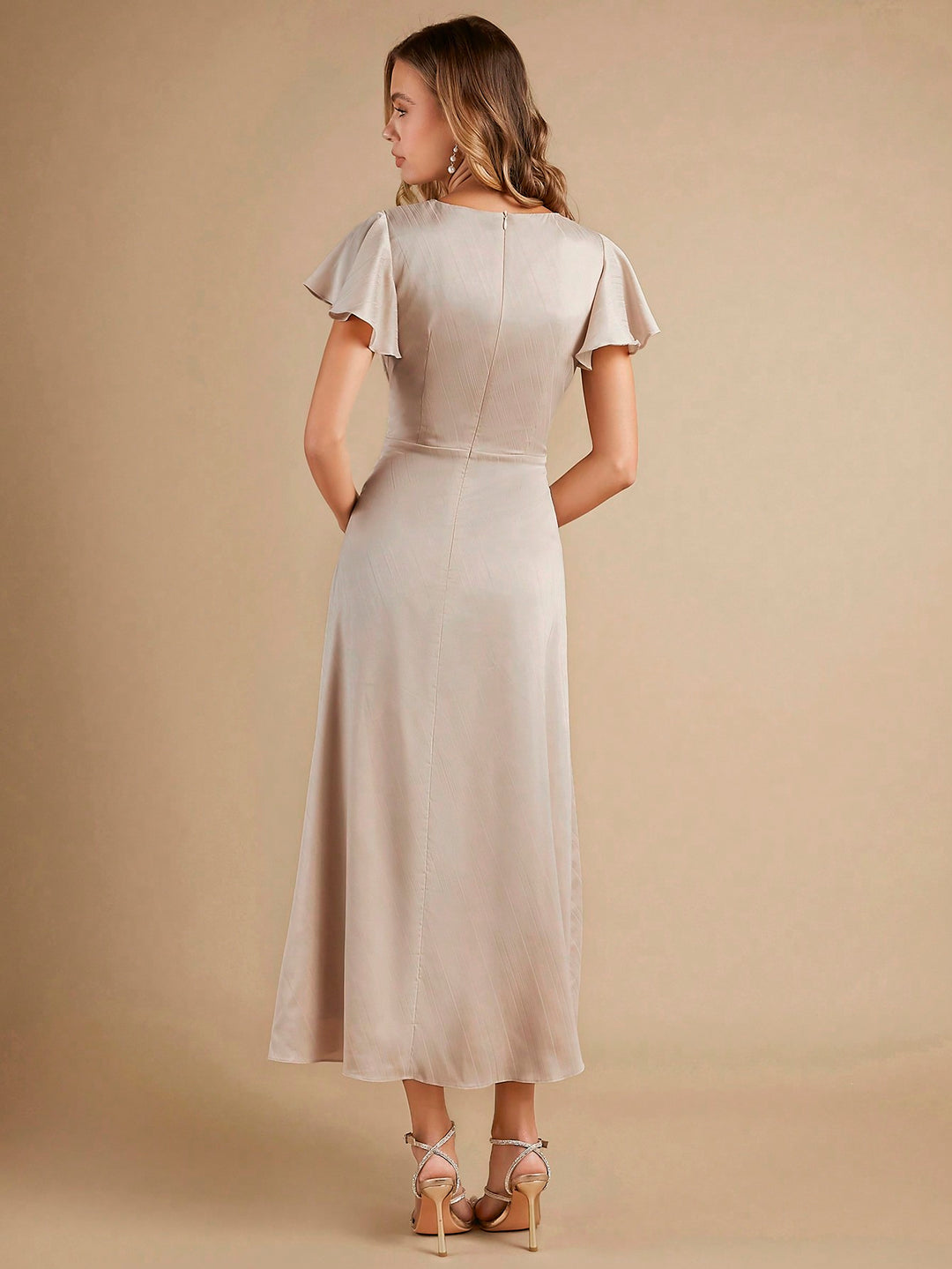 Rochie midi SHEIN, bej