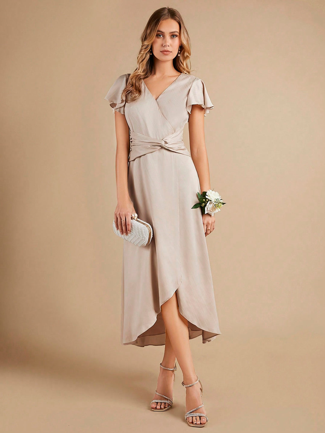 Rochie midi SHEIN, bej
