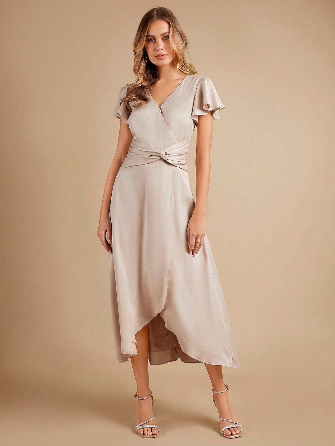 Rochie midi SHEIN, bej
