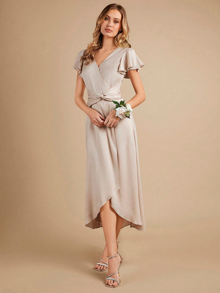 Rochie midi SHEIN, bej