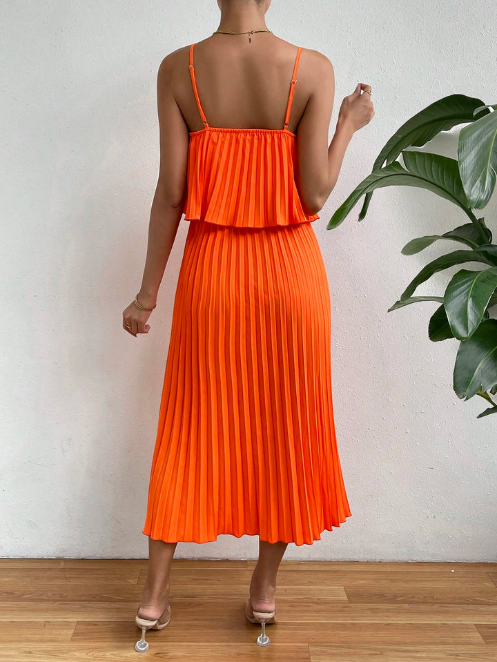 Rochie midi SHEIN, portocaliu