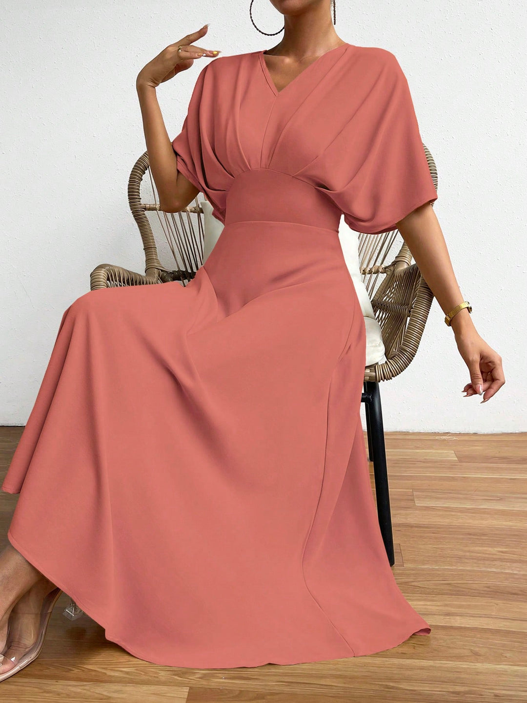 Rochie maxi SHEIN, cărămiziu