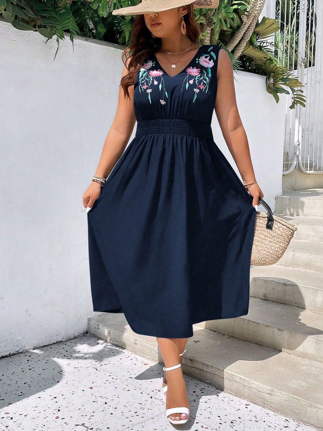 Rochie midi SHEIN, albastru
