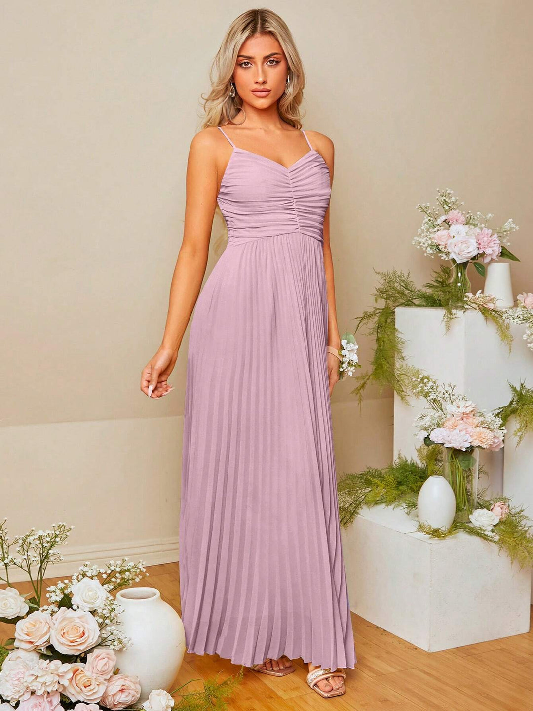 Rochie maxi SHEIN, roz
