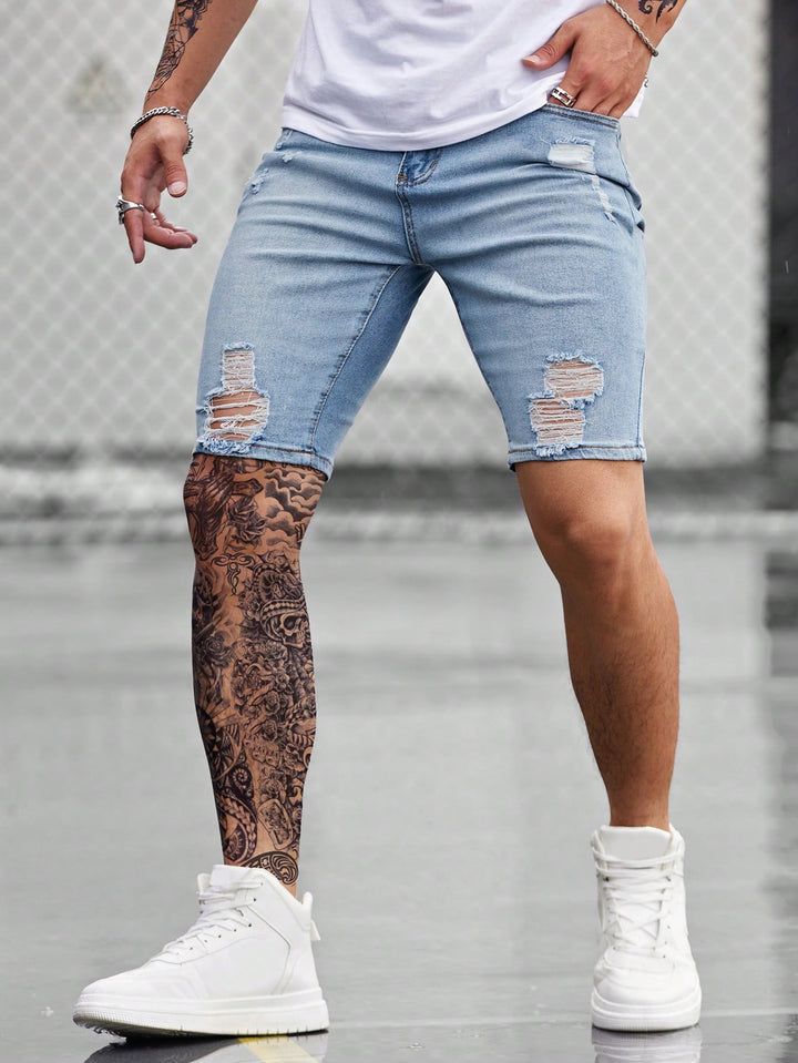 Pantaloni scurți SHEIN, albastru