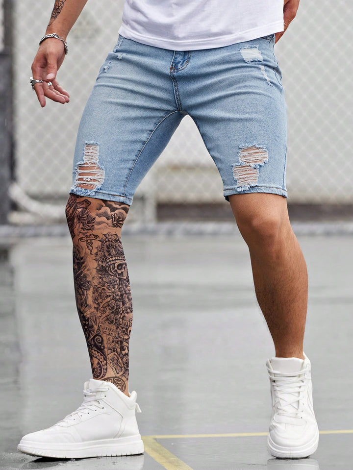 Pantaloni scurți SHEIN, albastru
