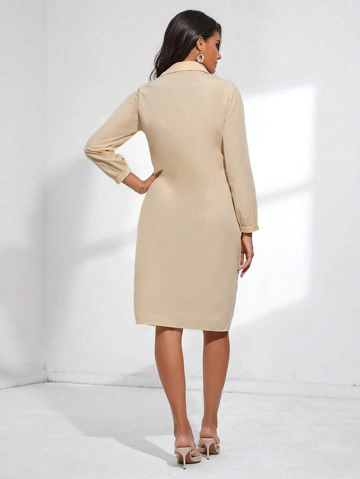 Rochie midi SHEIN, crem