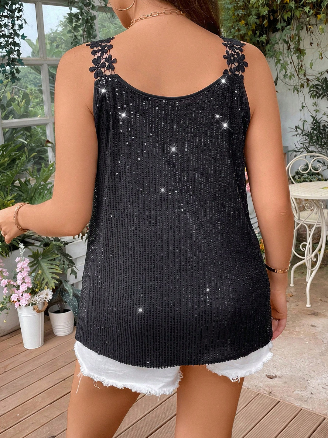 Top SHEIN, negru