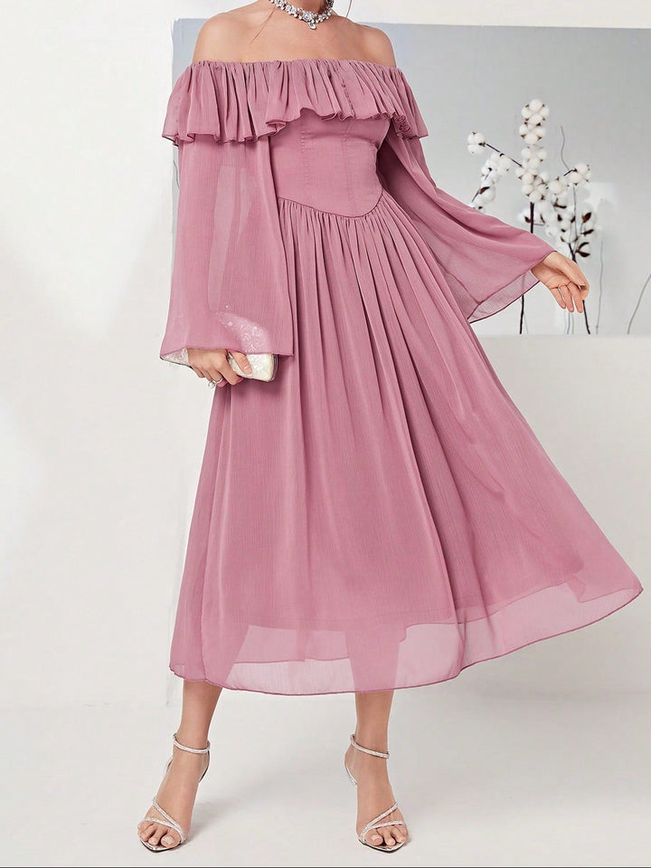 Rochie midi SHEIN, roz