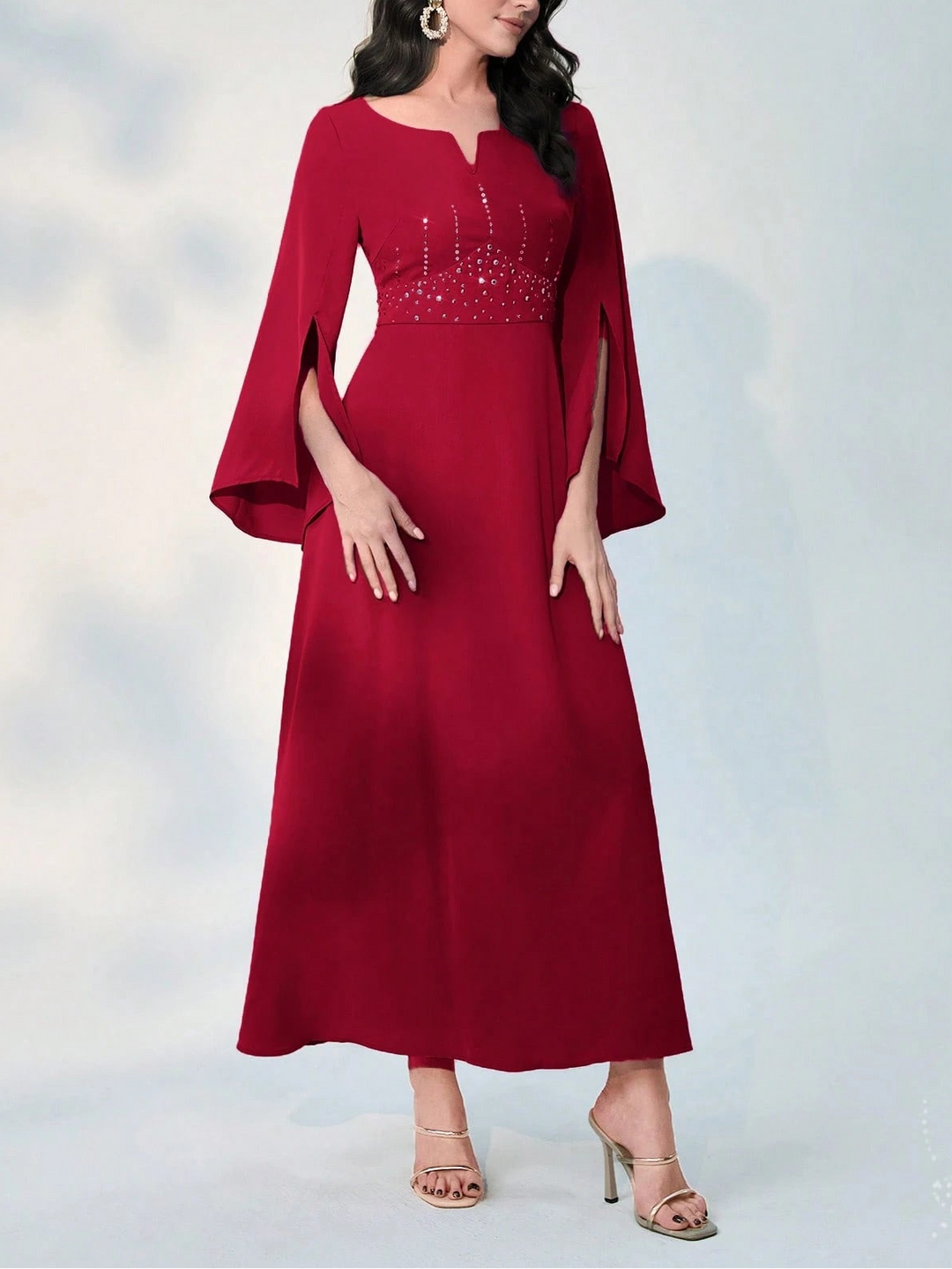 Shein maxi ruha, piros