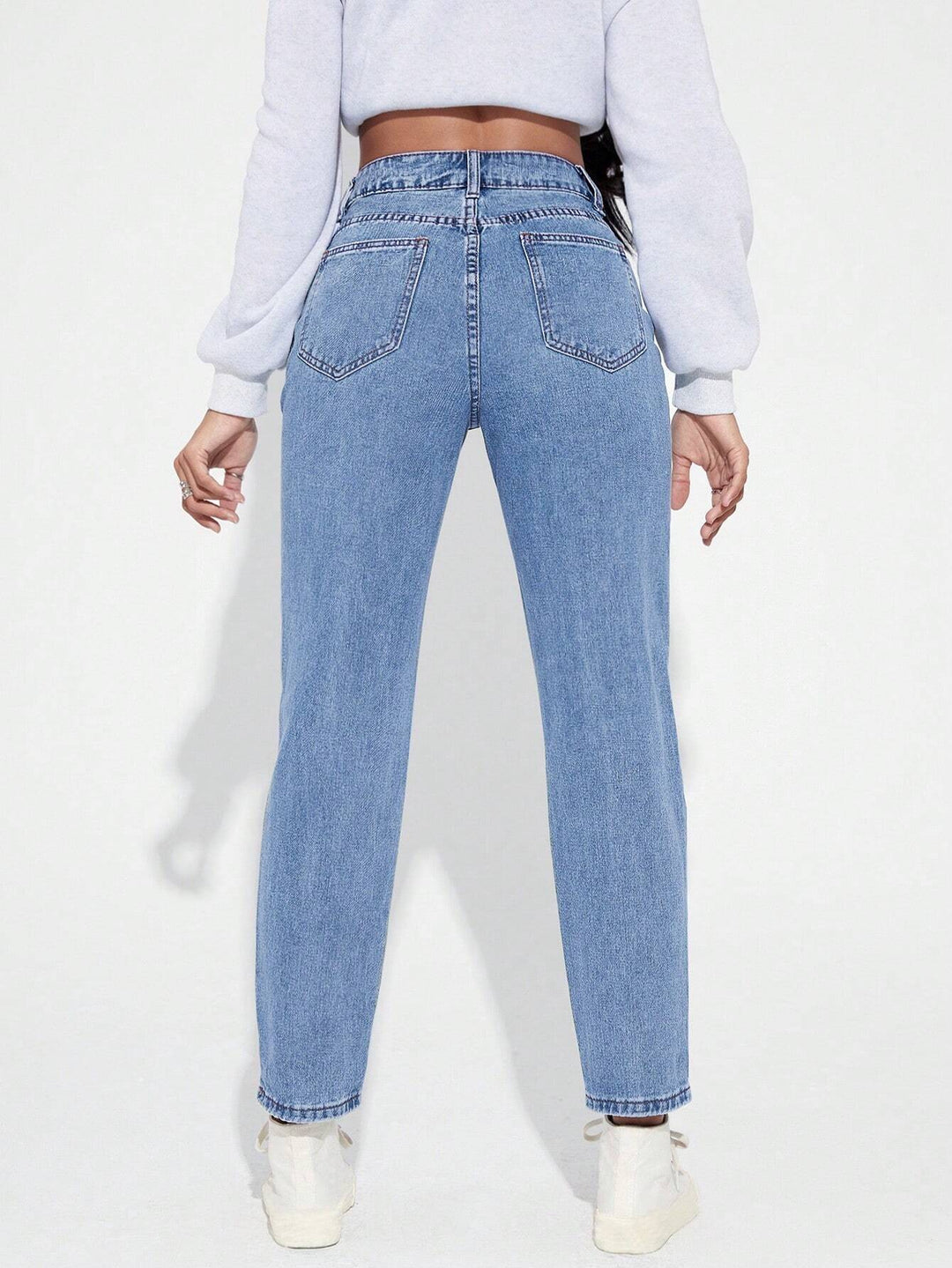 Jeans SHEIN, albstru