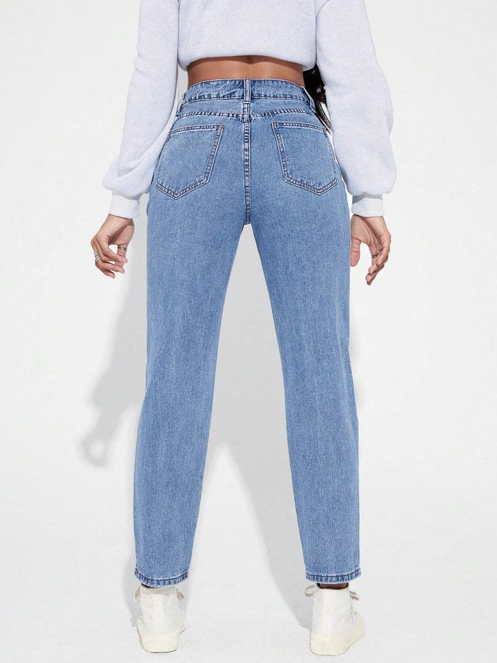 Jeans SHEIN, albstru