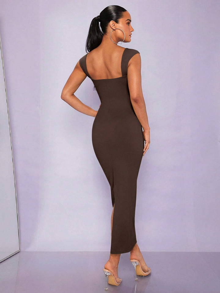 Rochie maxi SHEIN, maro