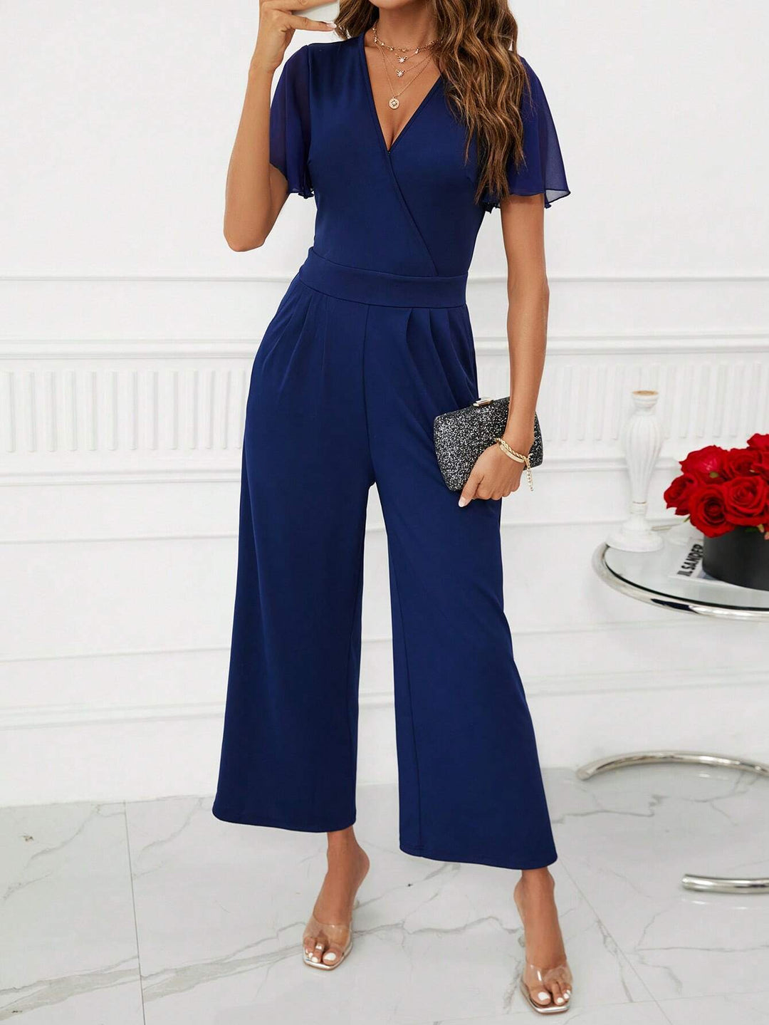 SHEIN hosszú jumpsuit, kék