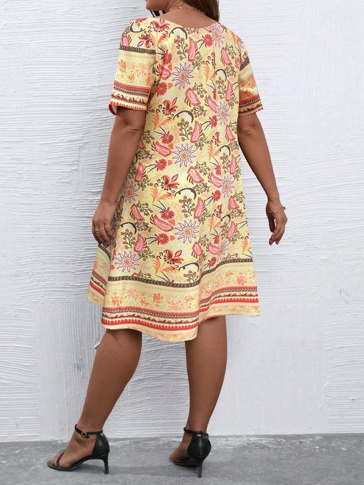 Rochie midi SHEIN, mix culori