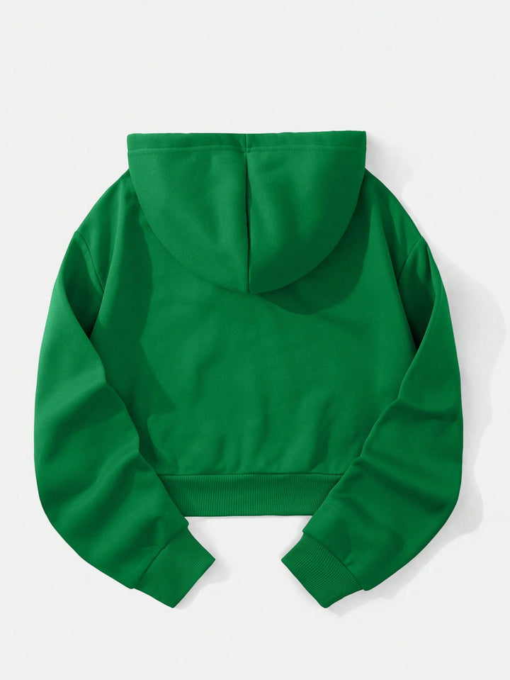 SHEIN kapucnis pulóver, zöld