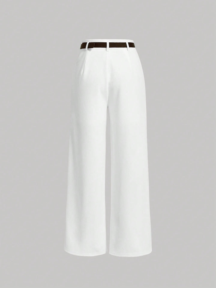 Pantaloni SHEIN, alb