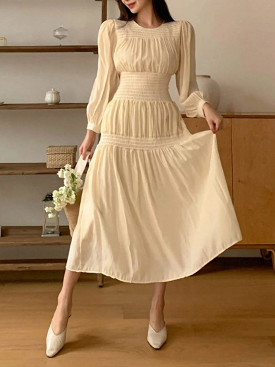 Rochie midi SHEIN, galben