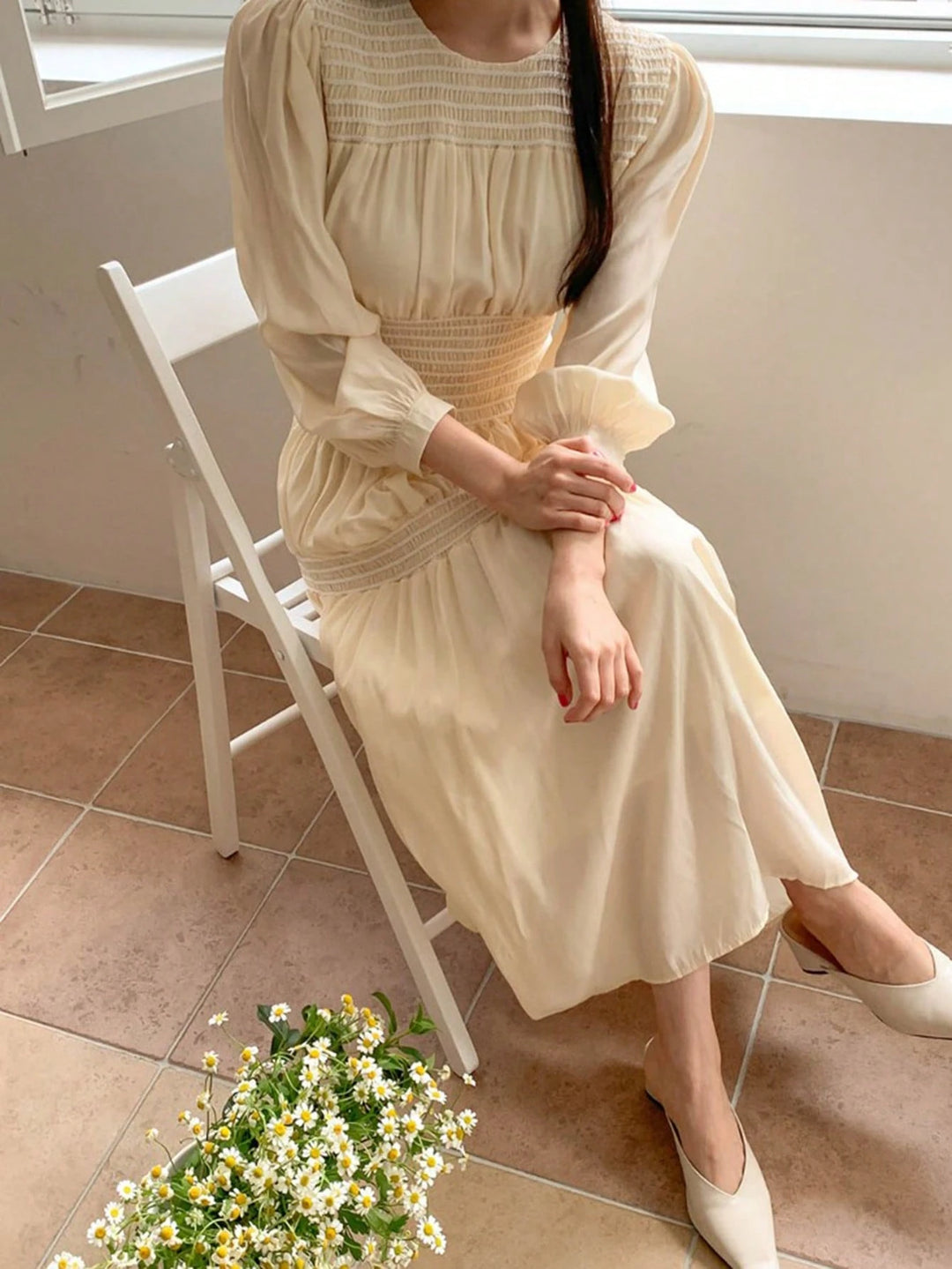 Rochie midi SHEIN, galben