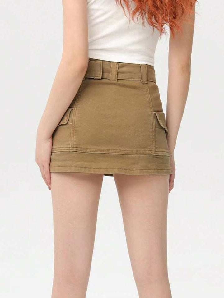 Fustă mini SHIEN, maro