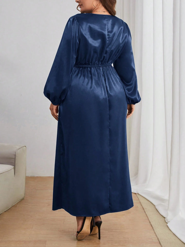 Rochie maxi Shein Curve, albastru