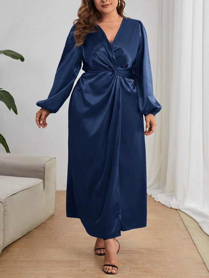 Rochie maxi Shein Curve, albastru